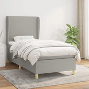 Giroletto a Molle con Materasso Grigio Chiaro 90x190 cm Tessuto 3128325