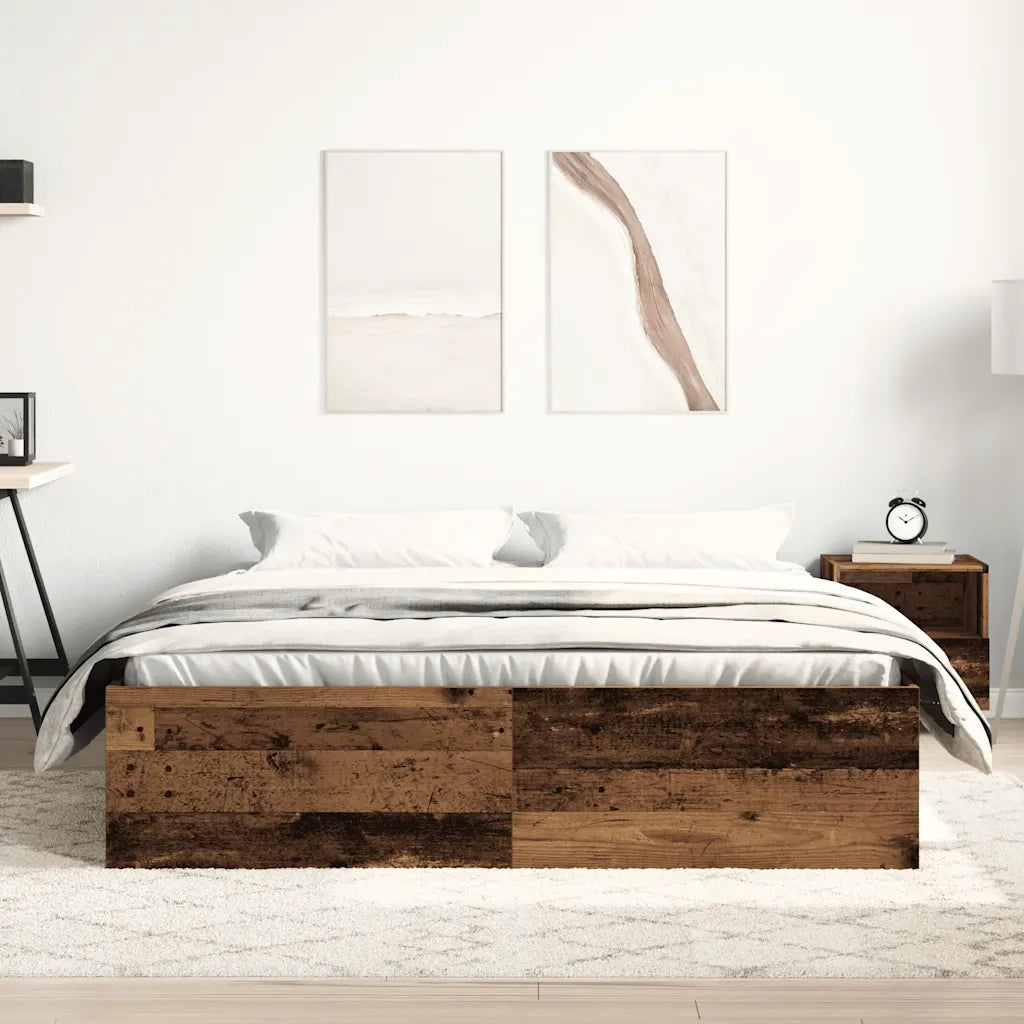 Giroletto senza Materasso Legno Antico 150x200cm in Truciolato