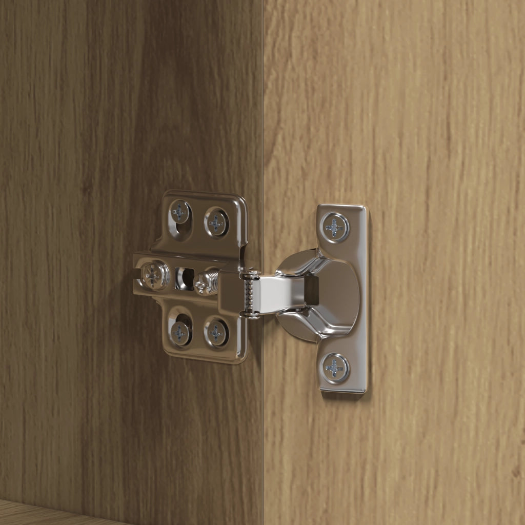 Mobile TV con LED Rovere Artigianale 139.5x34x50 cm Legno Ingegrato