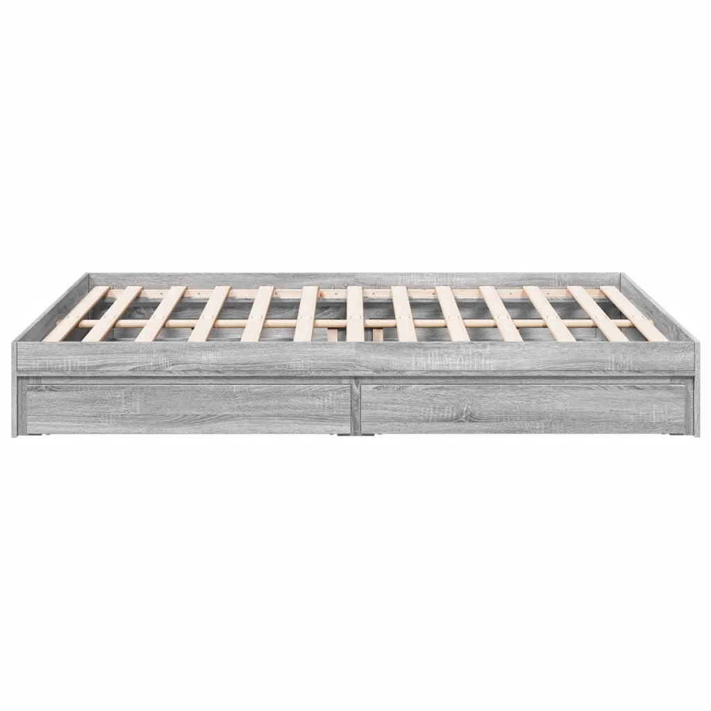 Giroletto Cassetti Grigio Sonoma 150x200 cm Legno Multistrato