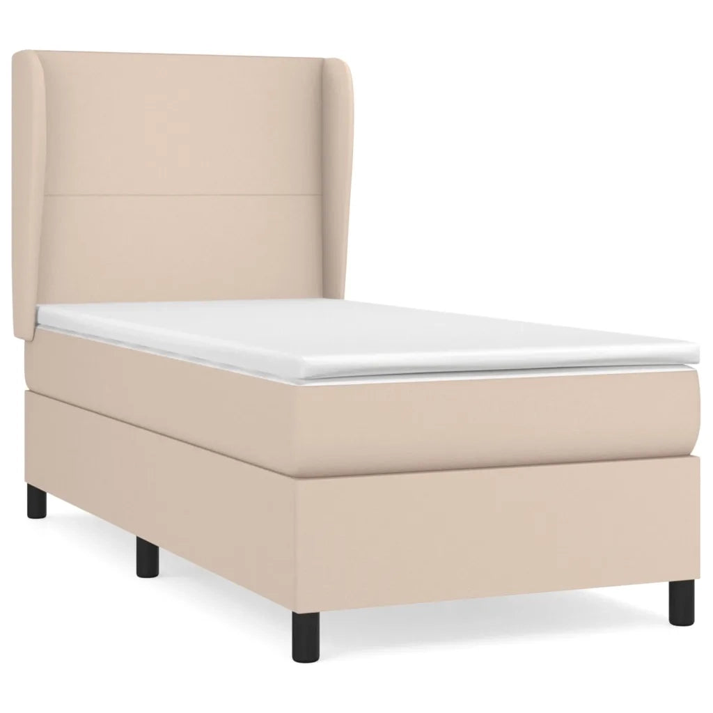 Giroletto a Molle con Materasso Cappuccino 90x200 cm Similpelle