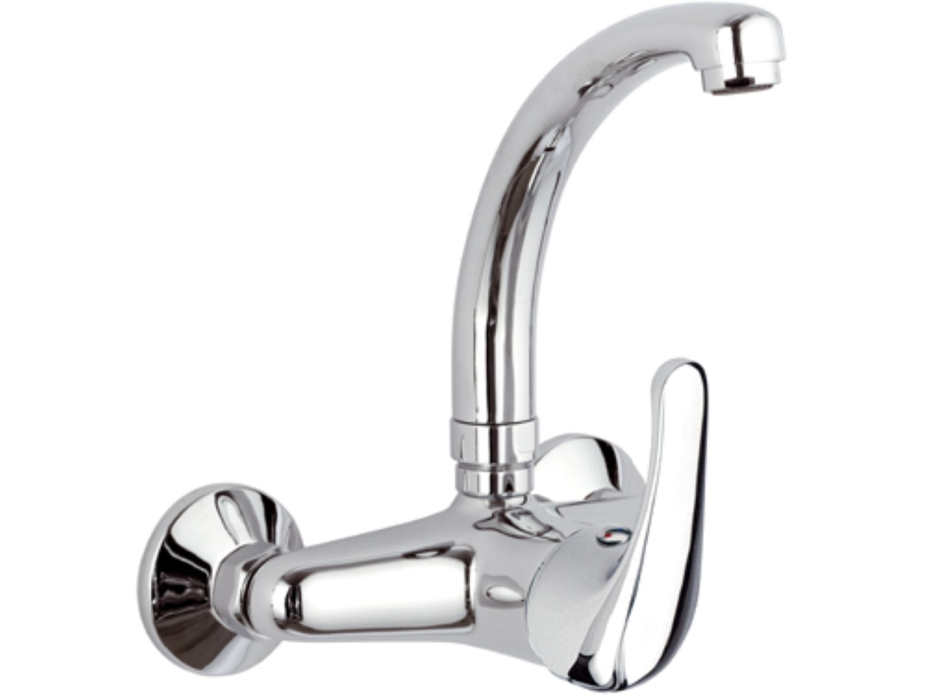 Rubinetto lavello a muro con bocca modello corto - serie 35