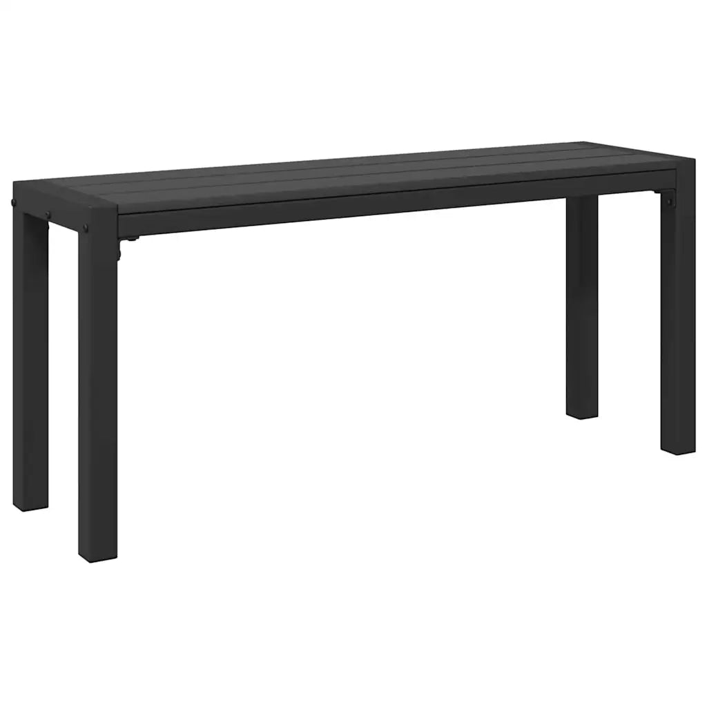 Panchina da giardino Nero 100 x 28 x 45cm Acciaio 42001771