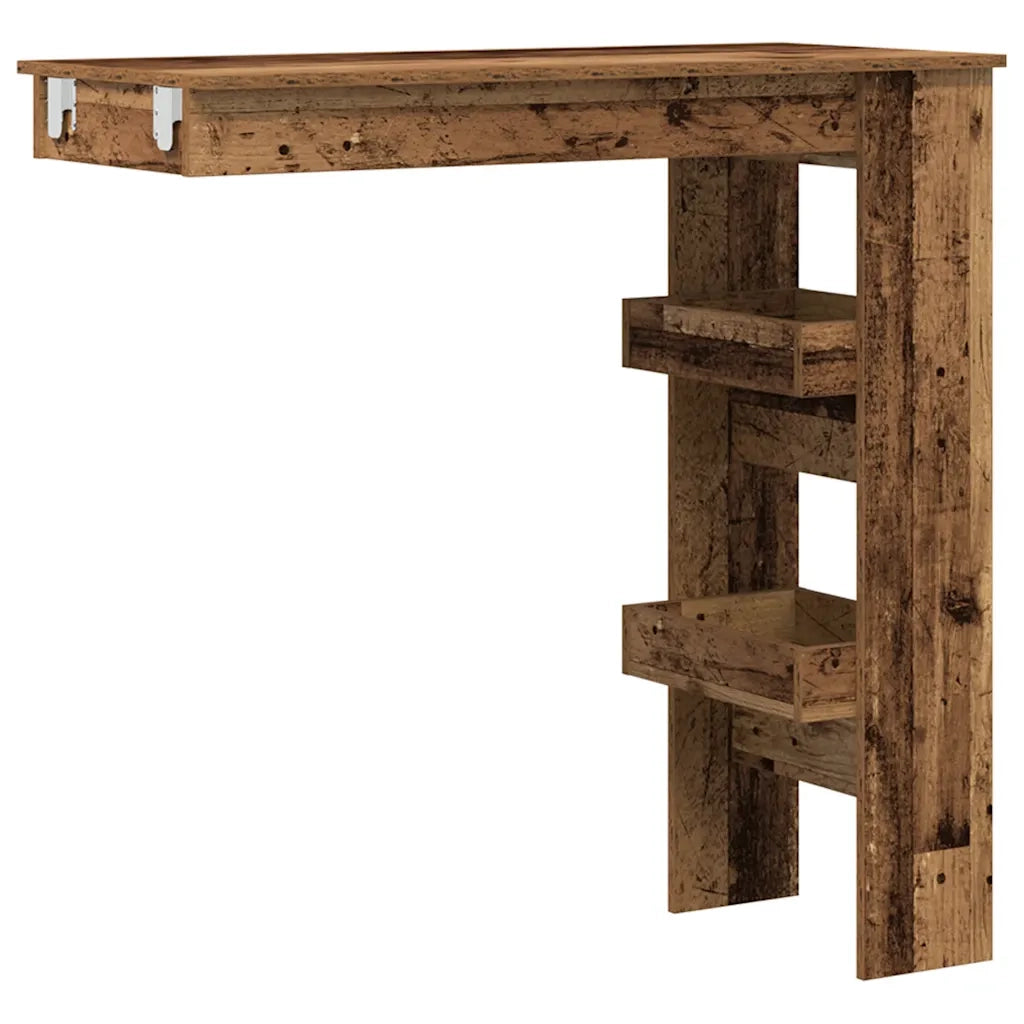 vidaXL Bancone da Muro Legno Antico 102x45x103,5cm Legno Multistrato