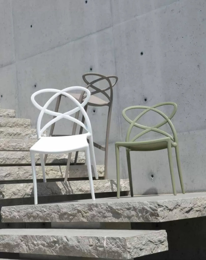 Set 04 sedie verdi avocado in polipropilene misura l55x50 h.82 - Mobili 2G
