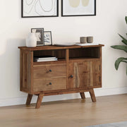 Credenza Naturale 100 x 30 x 68 cm Legno di teak solido 42017956