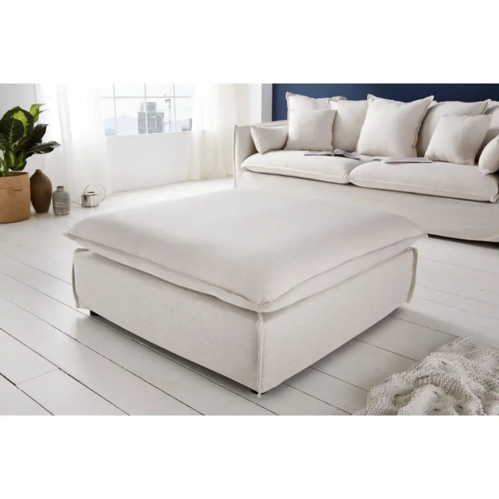Divano ad angolo KALIA - Bianco - 5 posti - Angolo reversibile - contemporaneo
