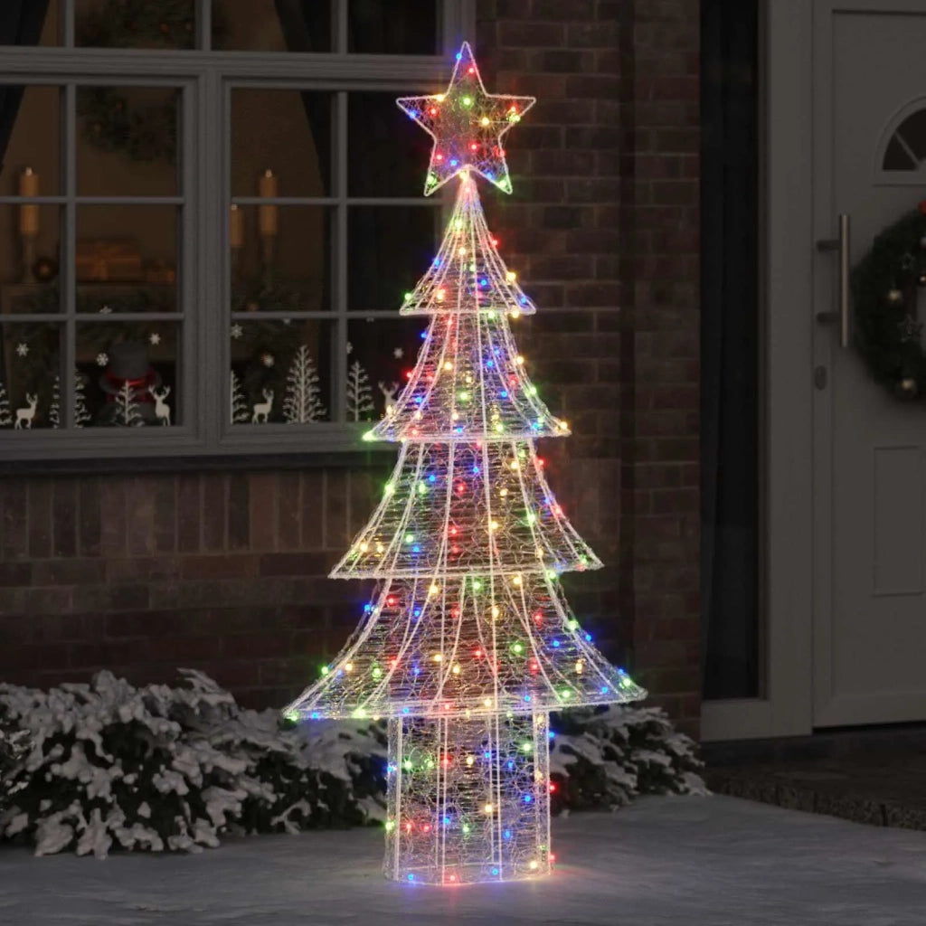 Albero di Natale con 240 LED Multicolore 180 cm Acrilico