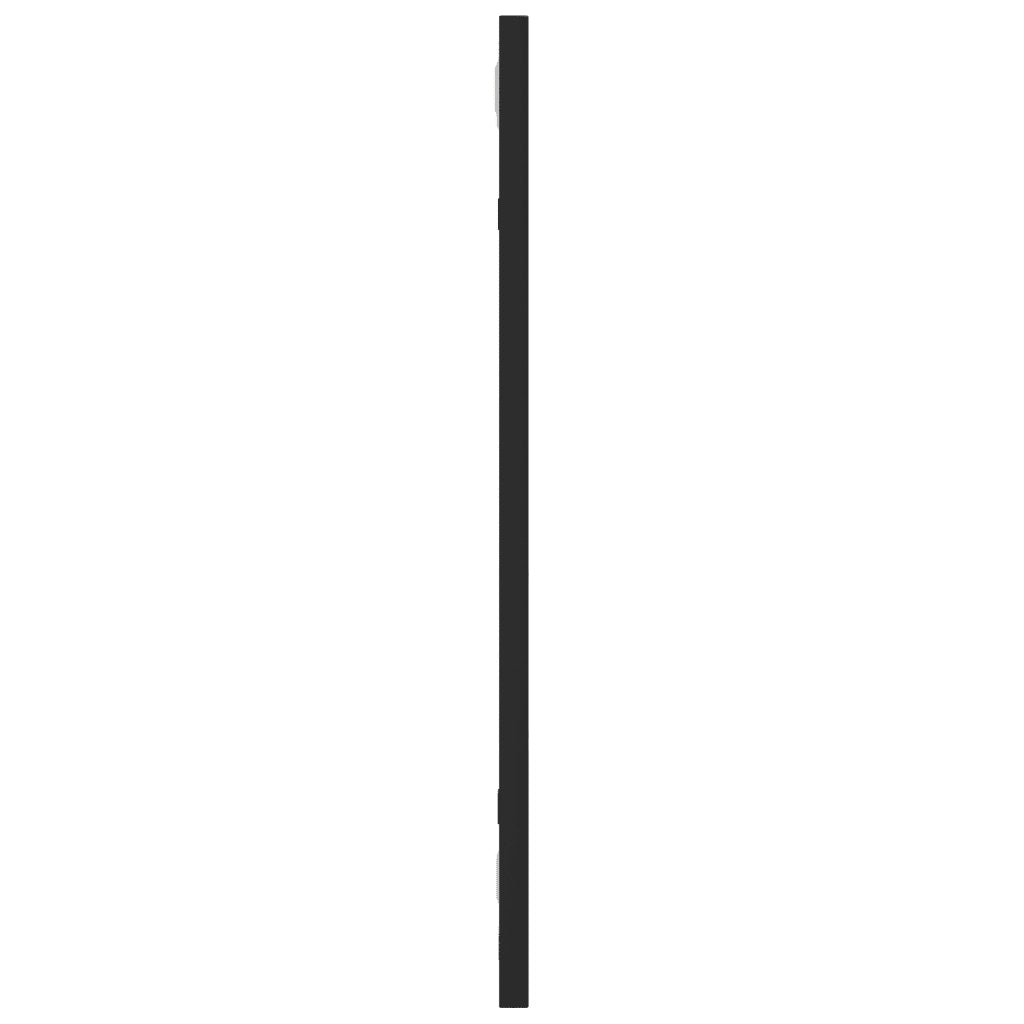 Specchio da Parete Nero 20x50 cm Rettangolare in Ferro 358645