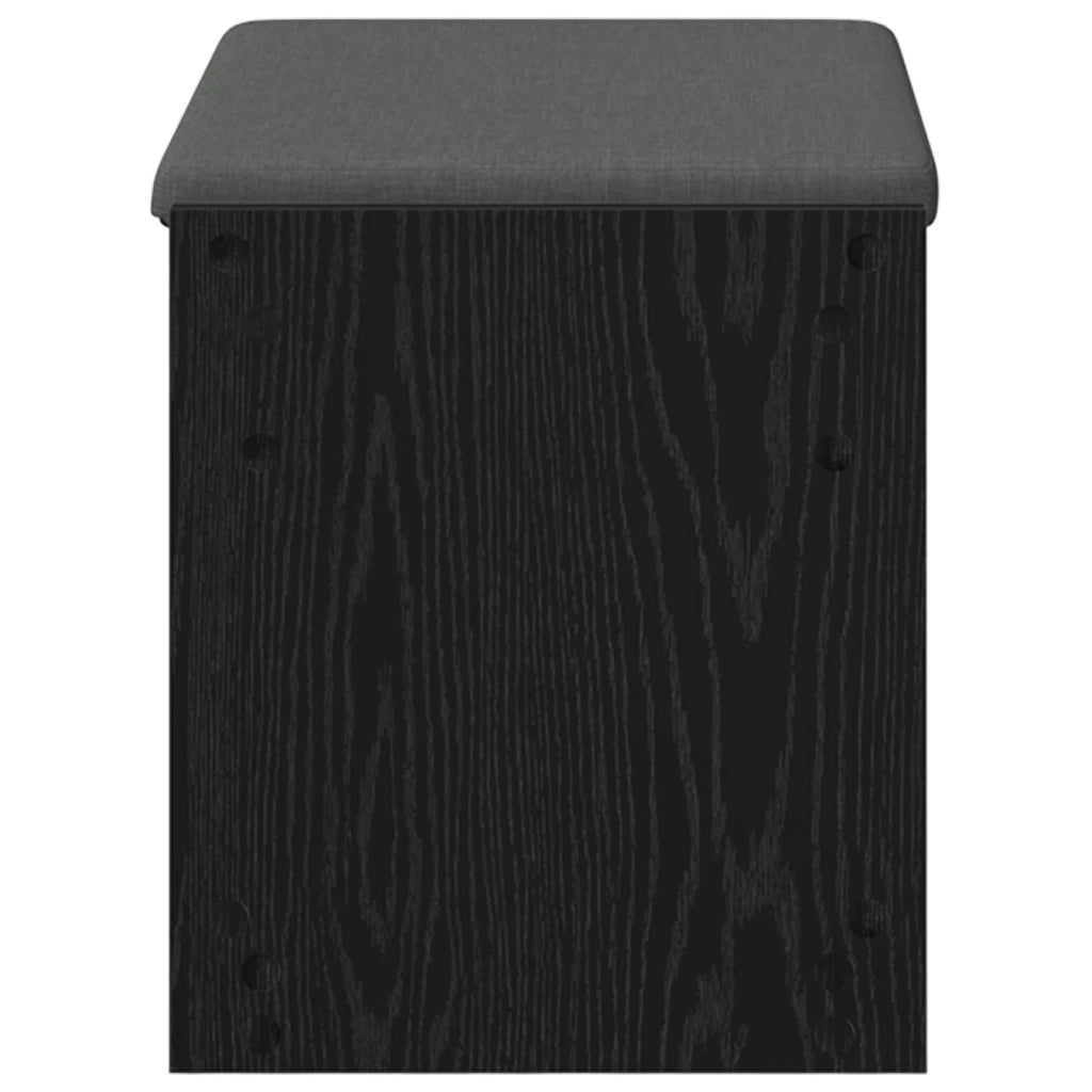 Panca per ingresso con cuscino Rovere Nero 63 x 38 x 45 cm 891569