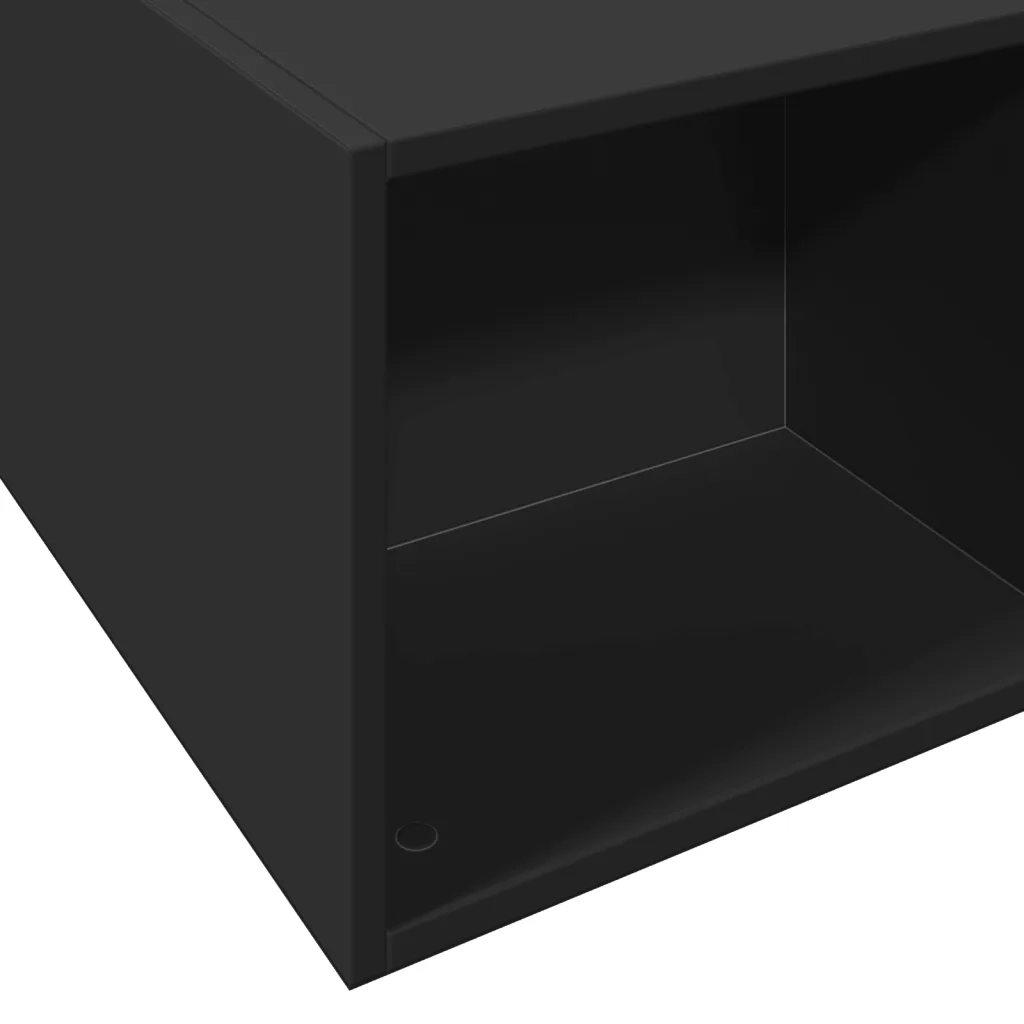 Letto matrimoniale | Letto per adulti | Giroletto Nero 150x200 cm in Legno Multistrato