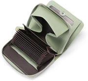 Portafoglio per donne - materiale rigido - protezione RFID - chiusura a cerniera - 16 slot per carte - portafoglio piccolo - alta qualità - portafoglio per donne