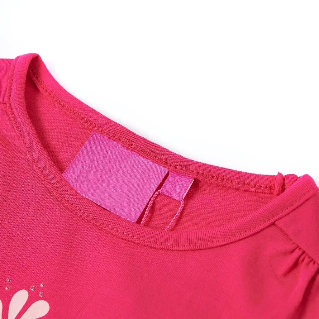 Maglietta da Bambina a Maniche Lunghe Fucsia 104