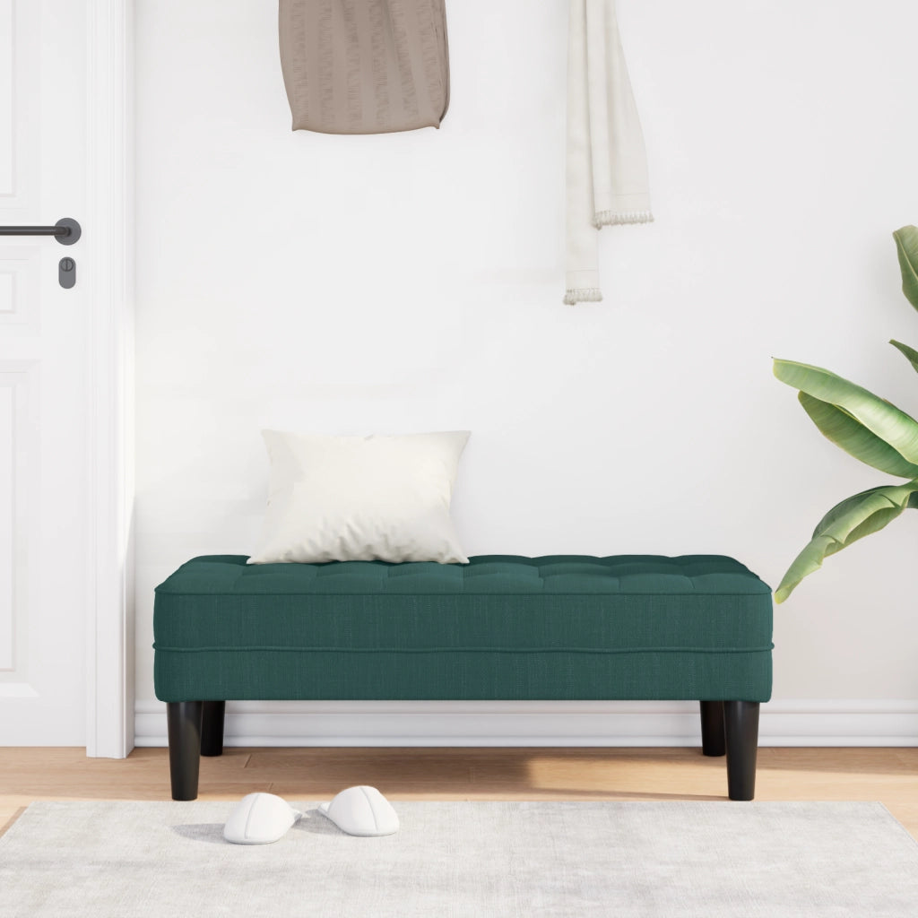 panchina  verde scuro 113x57x39 cm in tessuto