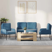 Set divani 3 pcs Blu 115 x 56 x 80 cm Legno compensato 3406216