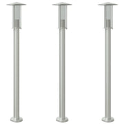 Lampade da Terra per Esterni 3 pz Argento 100cm in Acciaio Inox CFW3623105