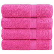 Asciugamani da Doccia SOLUND 4 pz Rosa 70x140 cm 600 g/mÂ²