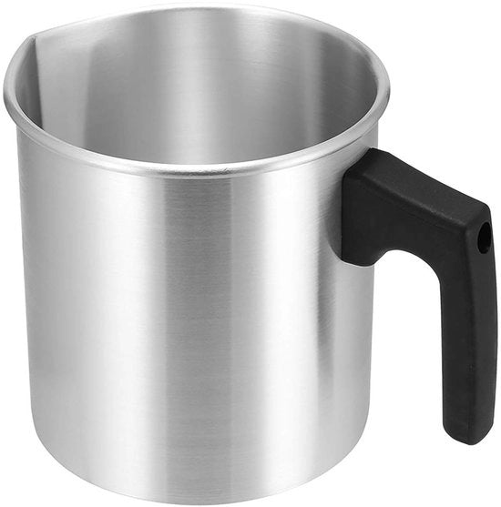 Wassmeltkroes 1,2L - Manubrio Resistente al Calore - Costruzione in Alluminio - Materiale per Creazione di Candele - Antiscotta - Facile da Pulire - Smaltitore