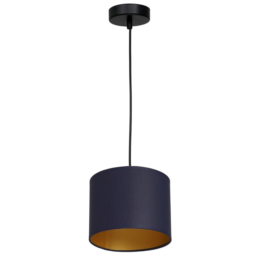 Lampada a sospensione Arden blu oro Ø18 E27 15W Luminex