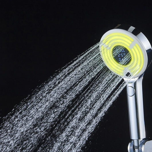 Doccia 3 getti con display digitale consumo e luci LED cromata