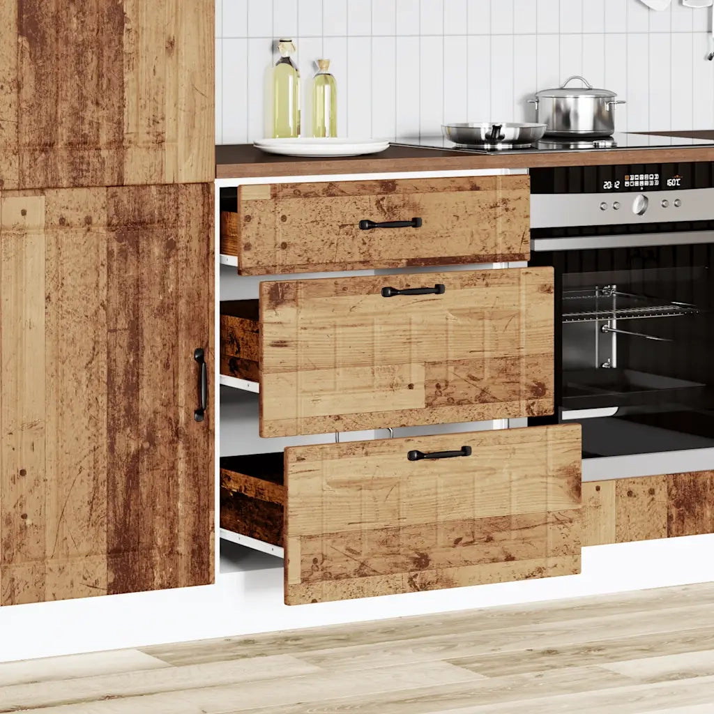 Base da Cucina Lucca Legno Antico in Legno Multistrato 854277