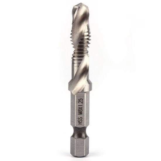Borone e Tappi Autoalimentanti - M8 Tappo M8 Hss - Borone e Tappi Integrati - 14 Bocchetta a 6 Facce - Duraturo e Resistente - Adatto per Metalli Molli - Codice 123456