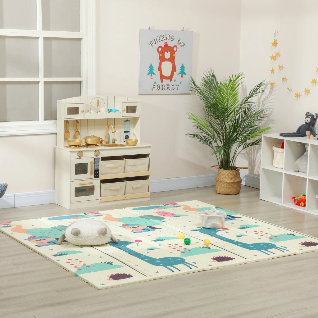 Tappeto Pieghevole Reversibile per Bambini ¨C zephmum ¨C 196x176x1.5 cm Multicolore