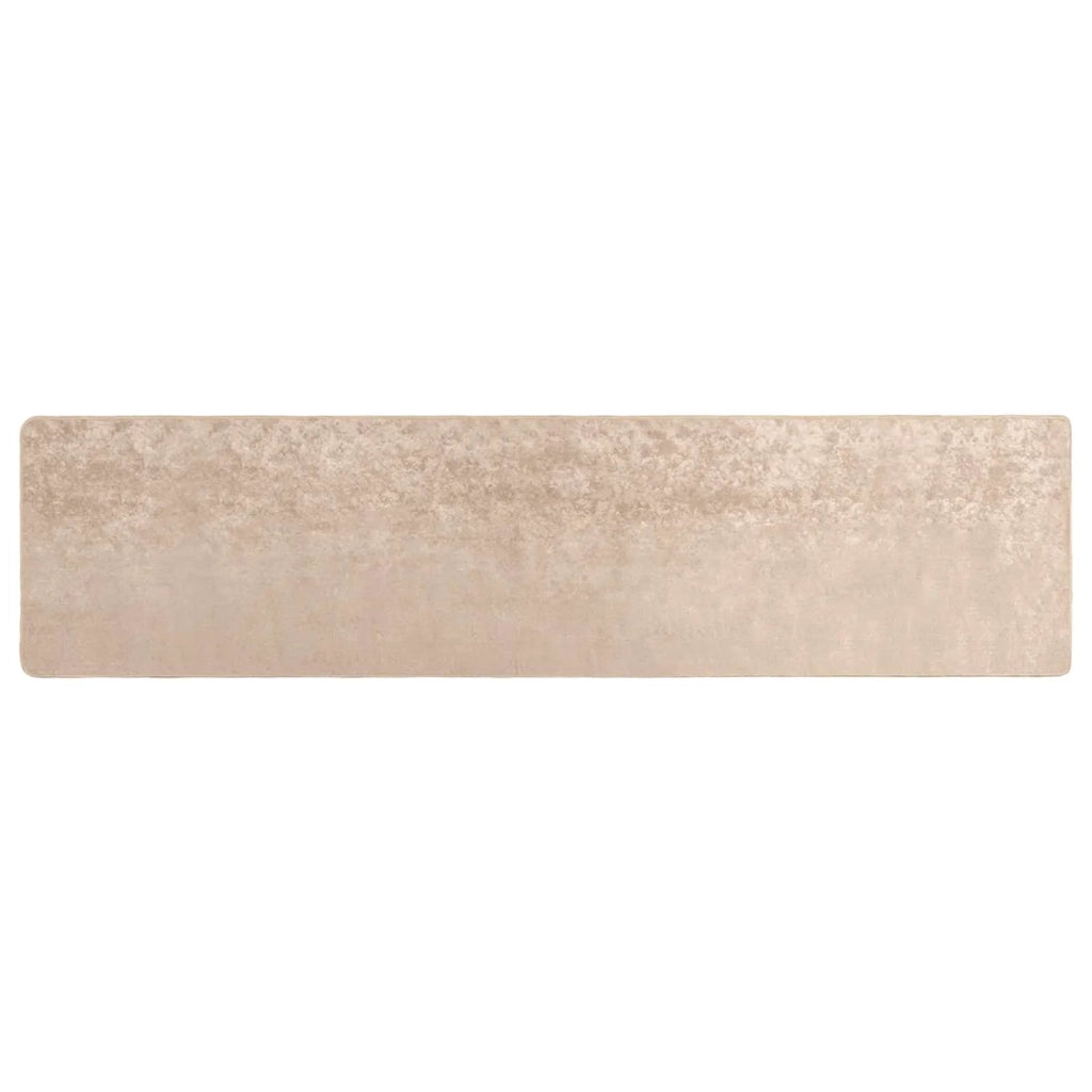 Runner Tappeto MARSA Beige 80 x 450 cm Poliestere e PVC