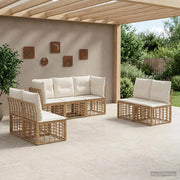 Set di divani da esterno Naturale Poliestere