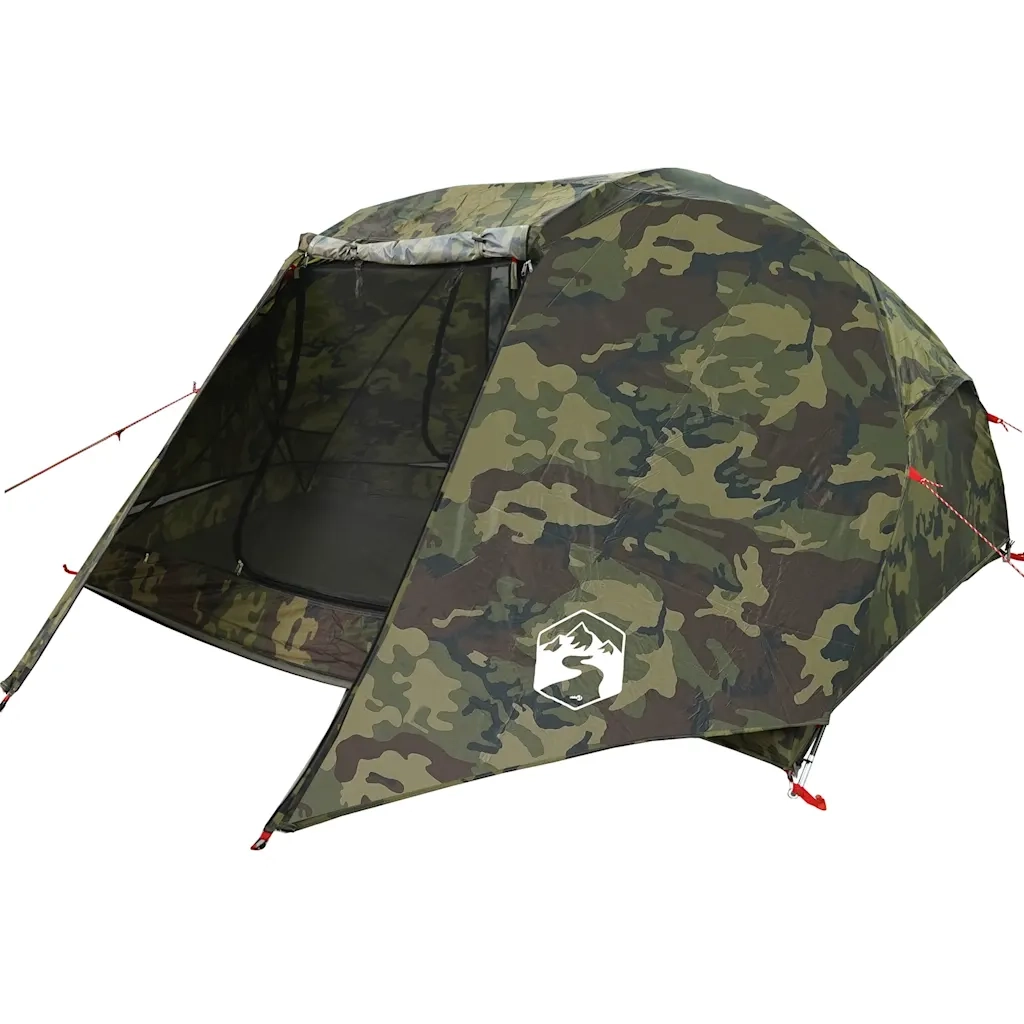vidaXL Tenda da Pesca per 5 Persone Mimetica Impermeabile