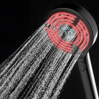 Doccia 3 getti con display digitale consumo e luci LED nera