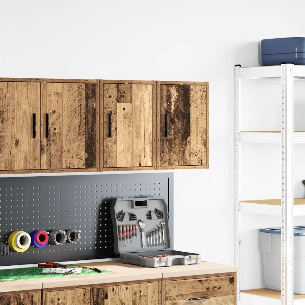 vidaXL Pensili per Garage 2 pz Legno Antico in Legno Multistrato
