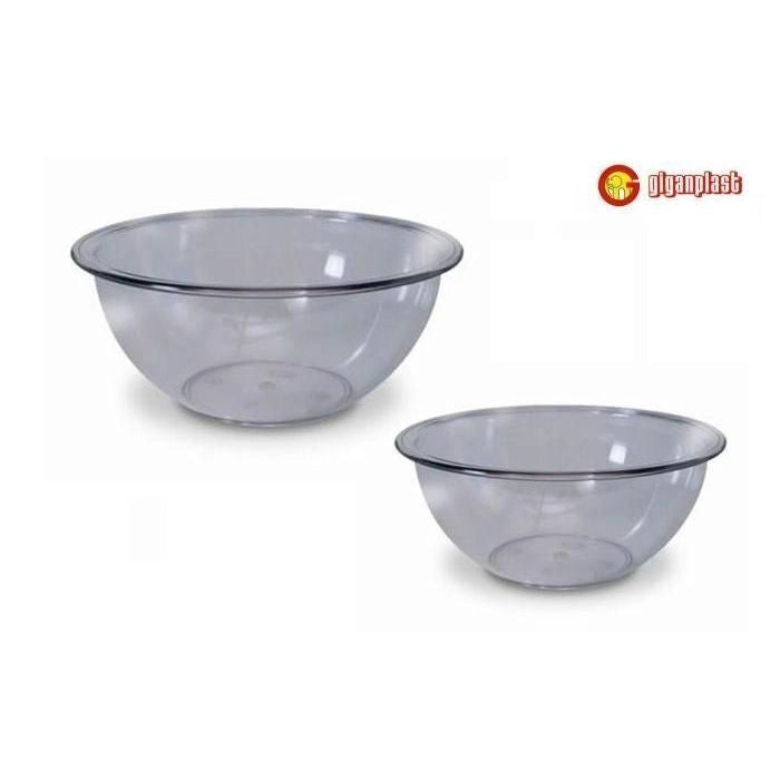 Giganplast Insalatiera Cristal 32 cm 5,2 L in Polimero Plastico Trasparente Lavabile in Lavastoviglie colore Trasparente