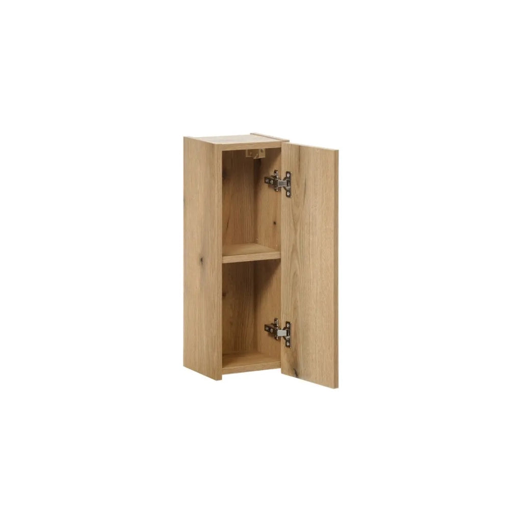 Mobiletto da bagno VANO - 1 porta - Colore quercia - L20 × P57 × H18 cm - Da appendere