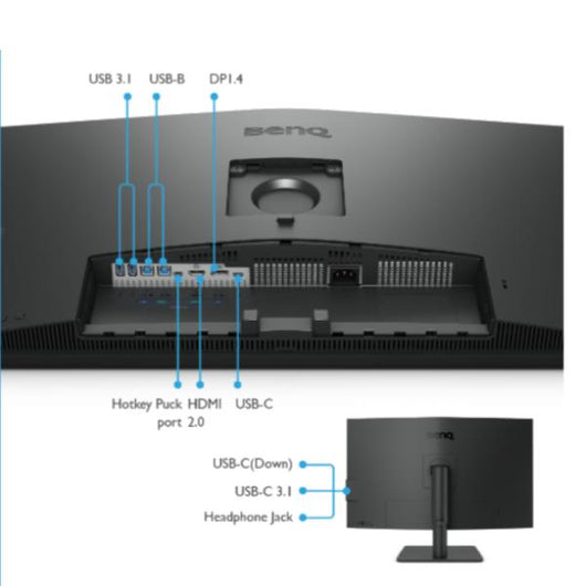 Benq pd3205u monitor pc 80 cm (31.5") 3840 x 2160 pixel 4k ultra hd lcd nero - 9H LKGLA TBE