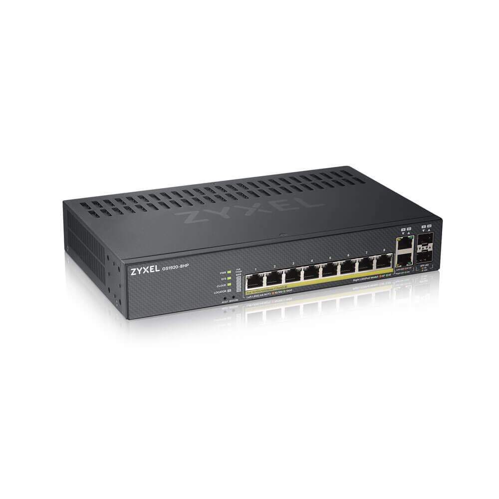 Zyxel gs1920-8hpv2 gestito gigabit ethernet (10/100/1000) supporto power over ethernet (poe) nero - GS1920-8HPV2-EU0101F