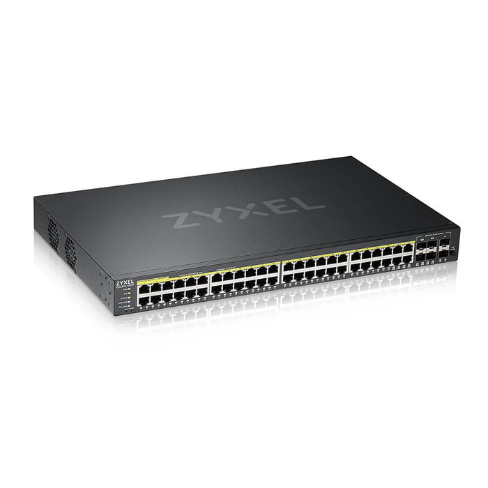 Zyxel gs2220-50hp-eu0101f switch di rete gestito l2 gigabit ethernet (10/100/1000) supporto power over ethernet (poe) nero