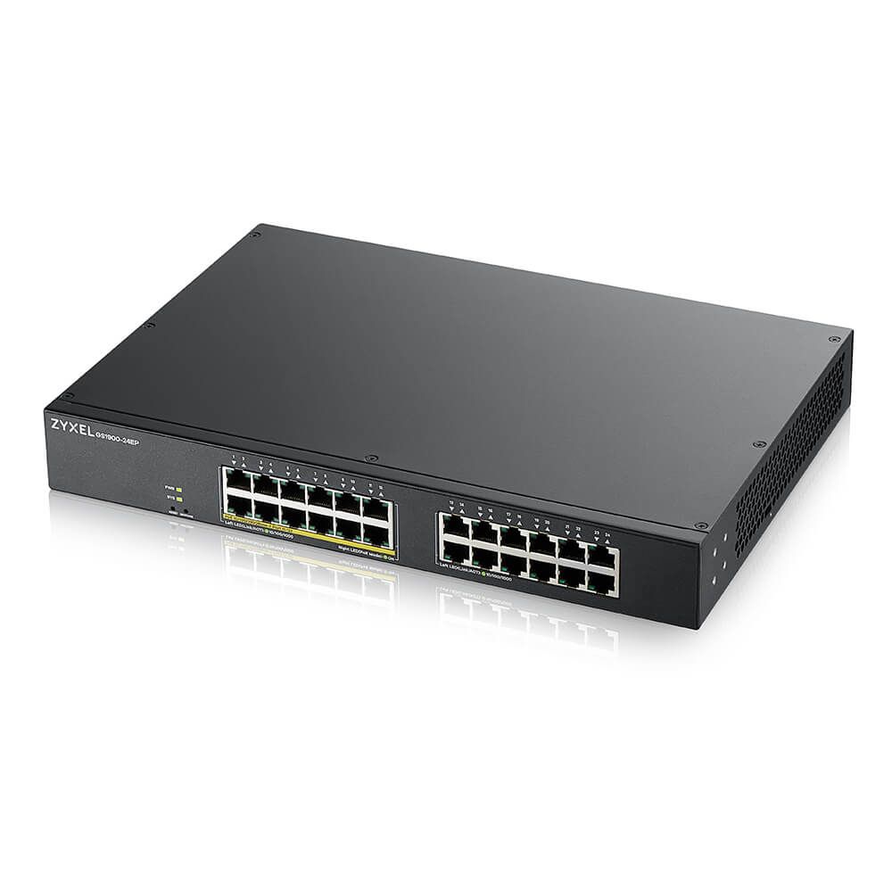 Zyxel gs1900-24ep gestito l2 gigabit ethernet (10/100/1000) supporto power over ethernet (poe) nero - GS1900-24EP-EU0101F