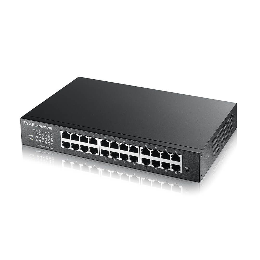 Zyxel gs1900-24e-eu0103f switch di rete gestito l2 gigabit ethernet (10/100/1000) 1u nero