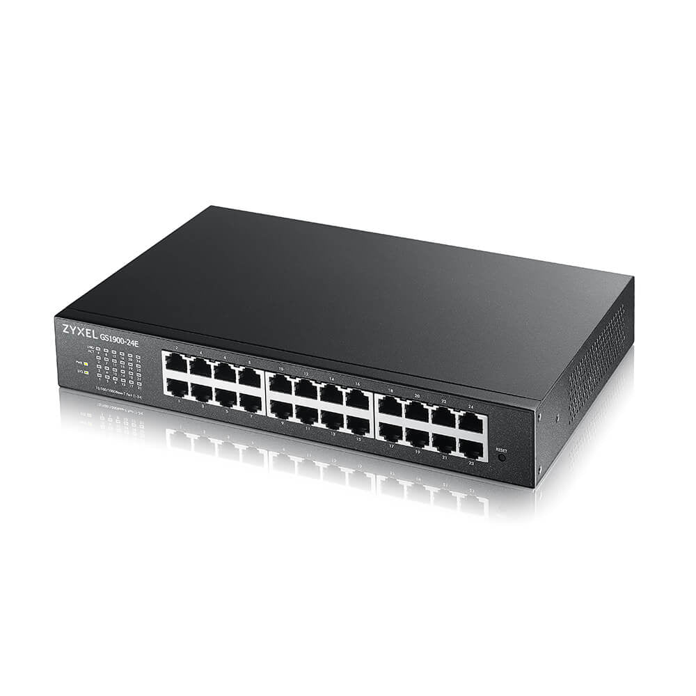 Zyxel gs1900-24e-eu0103f switch di rete gestito l2 gigabit ethernet (10/100/1000) 1u nero