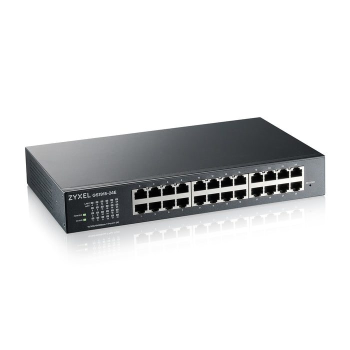 Zyxel gs1915-24e gestito l2 gigabit ethernet (10/100/1000) 1u nero - GS1915-24E-EU0101F