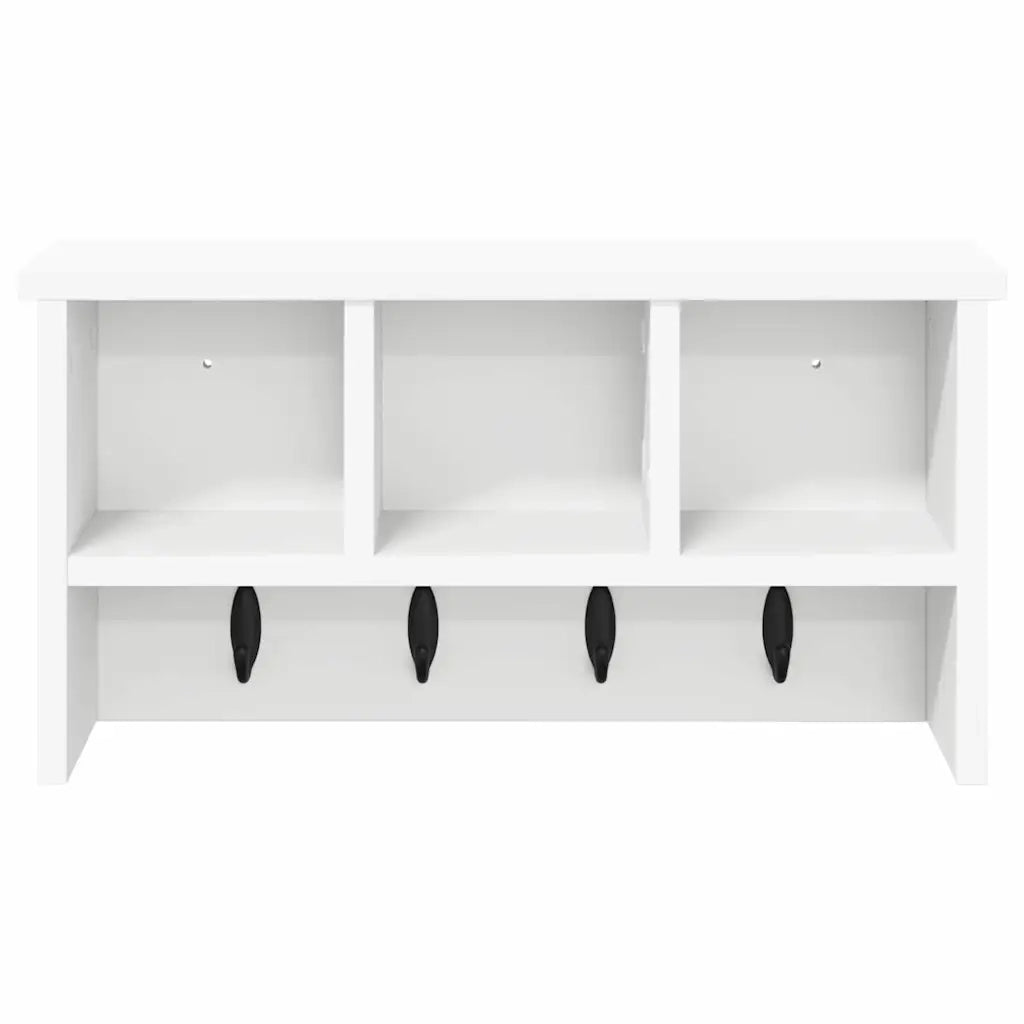 vidaXL Appendiabiti a muro Bianco 50 x 16 x 26 cm Legno multistrato