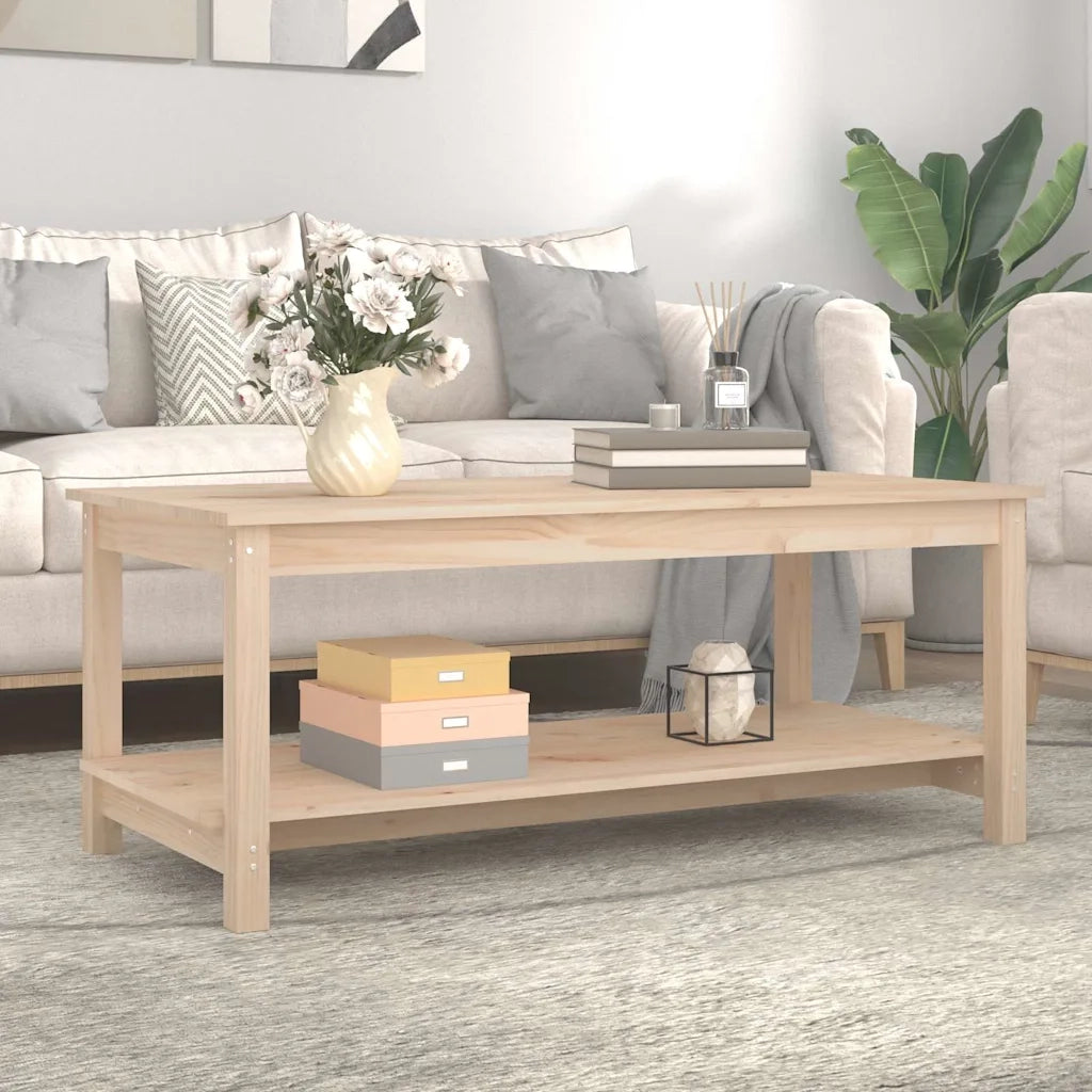 Tavolino da Salotto 110x55x45 cm Legno Massello di Pino 822272