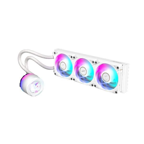 Gigabyte aorus waterforce x ii 360 ice raffreddamento a liquido per cpu aio - 3x ventole argb da 120 mm, lcd a colori, daisy-chain, compatibile con intel lga 1851 e amd am5 - 9JAWTX2360I-00-10