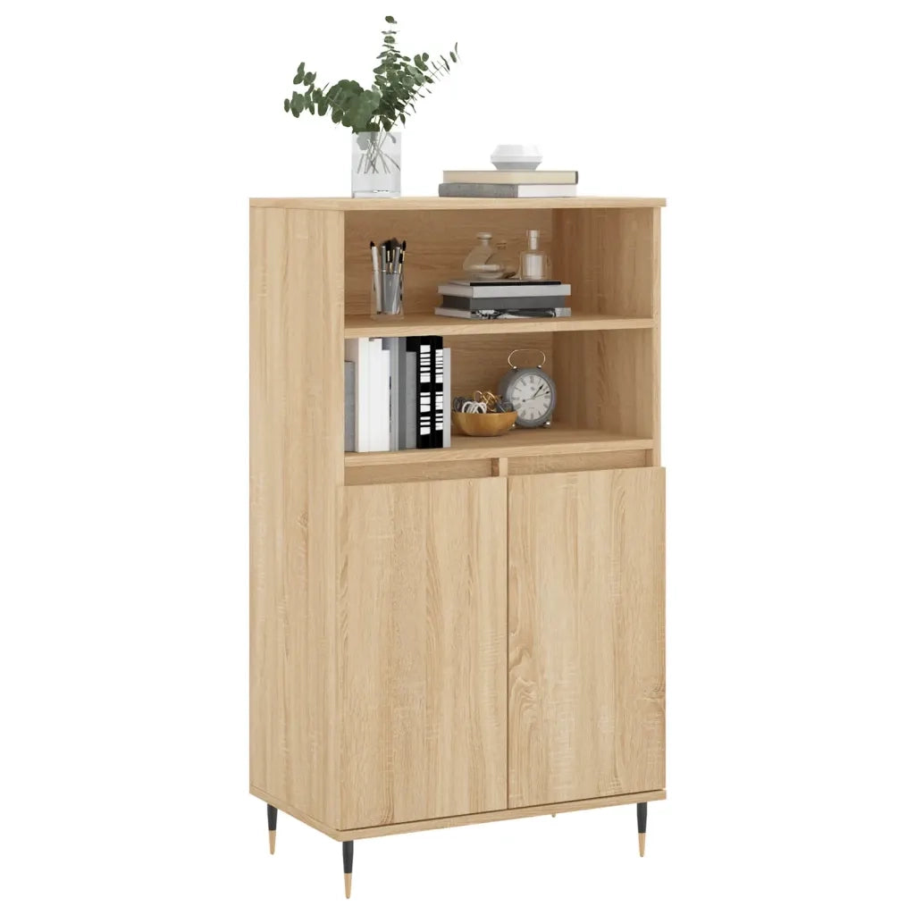 Credenza-Buffet-Armadio da cucina Rovere Sonoma 60x36x110 cm in Legno Multistrato 666536