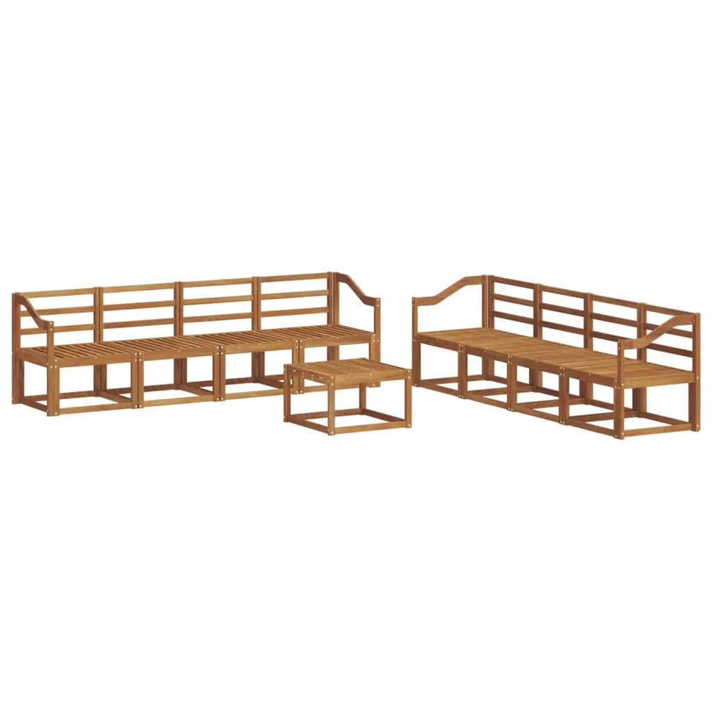 Set di divani da esterno 9 pcs Naturale