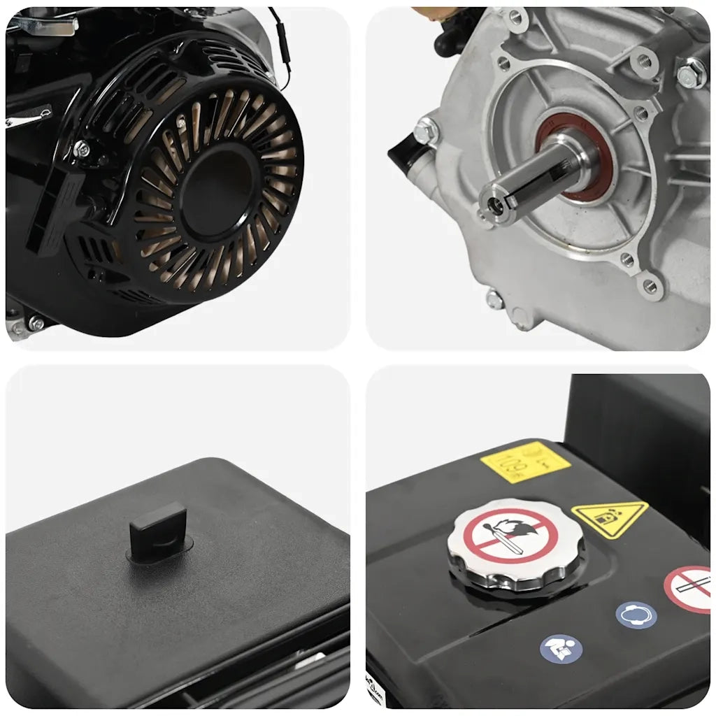 Motore a Benzina con Avvio Elettrico 15 HP 11 kW Nero