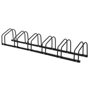 Parcheggio Biciclette 6 Posti ¨C zephmum ¨C Acero 179x33x27 cm Nero