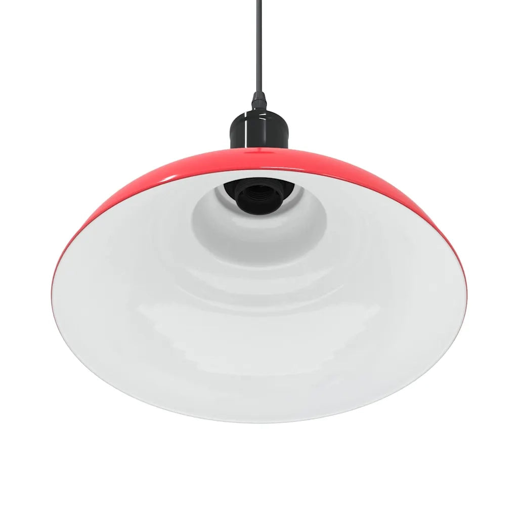 Lampada Sospensione Regolabile E27 Rosso Lucido ?31 cm Metallo CFW6064607