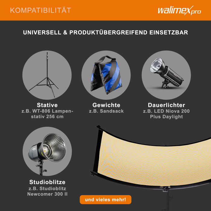 3in1 Riflettore Halfpipe, concavo 150x60